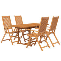 Set Mobili da Pranzo per Giardino 5 pz Legno Massello di Acacia cod mxl 47715