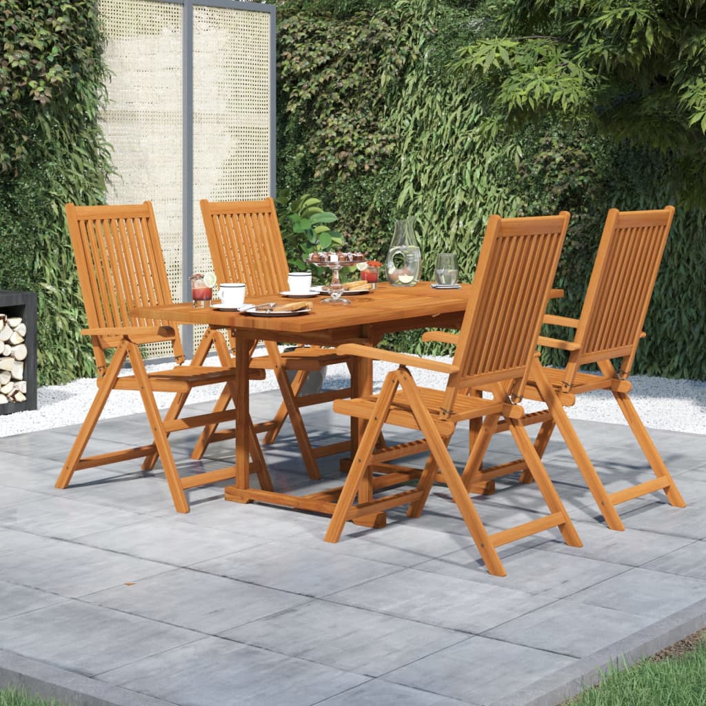 Set Mobili da Pranzo per Giardino 5 pz Legno Massello di Acacia cod mxl 47715