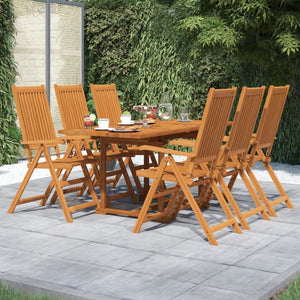 Set Mobili da Pranzo per Giardino 7 pz Legno Massello di Acacia cod mxl 47712