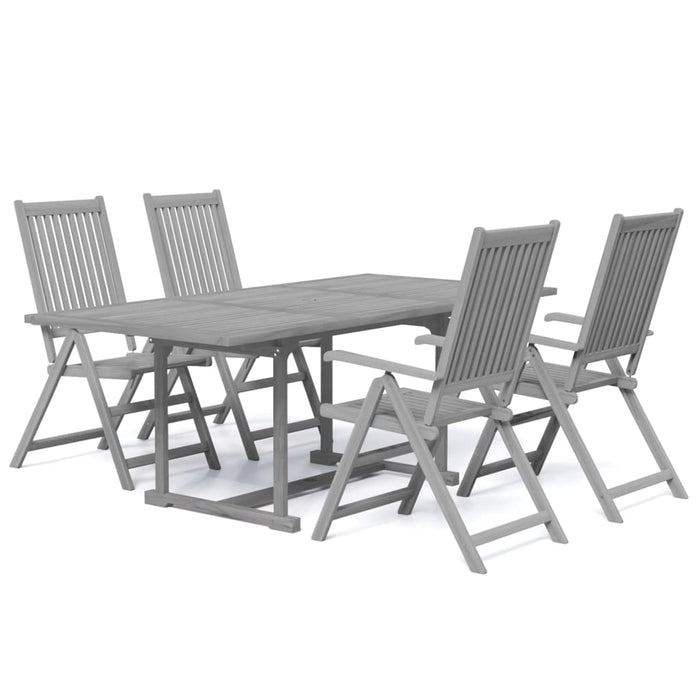 Set da Pranzo per Giardino 5 pz in Legno Massello di Acacia 3079647