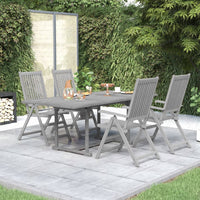 Set da Pranzo per Giardino 5 pz in Legno Massello di Acacia 3079647