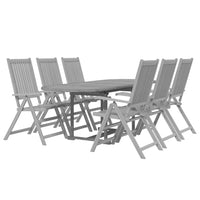 Set da Pranzo per Giardino 7 pz in Legno Massello di Acacia cod mxl 43039