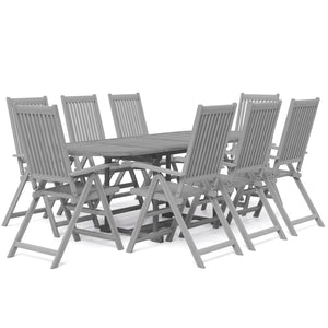 Set da Pranzo da Giardino 9 pz Legno Massello di Acacia 3079650