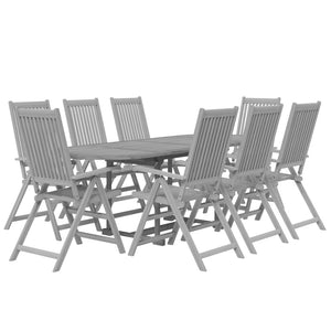 Set da Pranzo per Giardino 9 pz in Legno Massello di Acacia cod mxl 43122