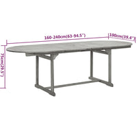 Set da Pranzo per Giardino 9 pz in Legno Massello di Acacia cod mxl 43122