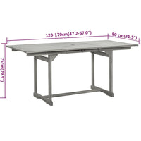 Set da Pranzo per Giardino 5 pz in Legno Massello di Acacia 3079655