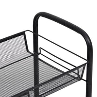 Carrello da Cucina con 4 Ripiani Nero 46x26x64 cm in Ferro 336325