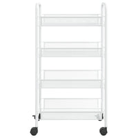 Carrello da Cucina con 4 Ripiani Bianco 46x26x64 cm in Ferro 336326