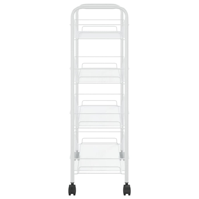 Carrello da Cucina con 4 Ripiani Bianco 46x26x64 cm in Ferro cod mxl 64106