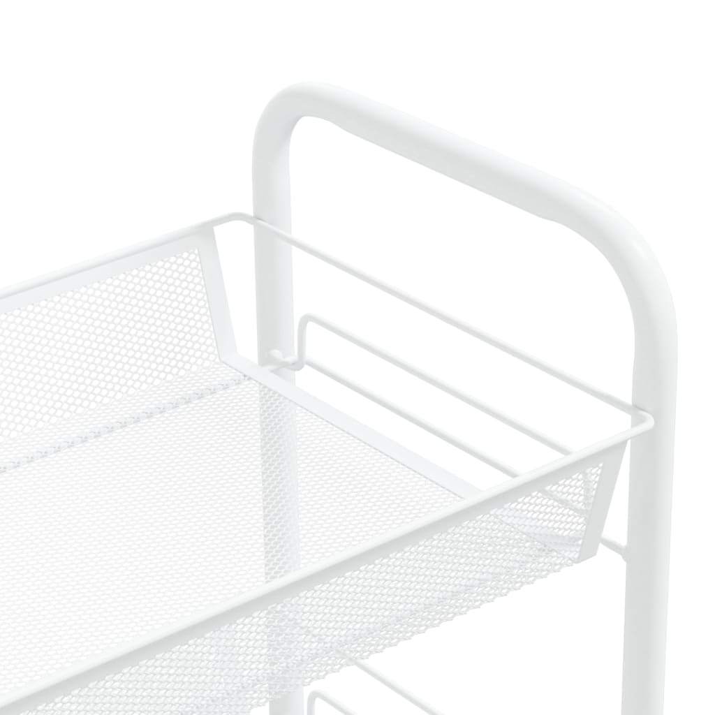 Carrello da Cucina con 4 Ripiani Bianco 46x26x64 cm in Ferro cod mxl 64106