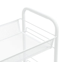 Carrello da Cucina con 4 Ripiani Bianco 46x26x64 cm in Ferro 336326