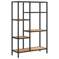 Scaffale per Libri 80x30x120 cm Acciaio e Legno Multistrato 336357