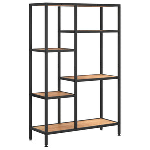 Scaffale per Libri 80x30x120 cm Acciaio e Legno Multistrato 336357