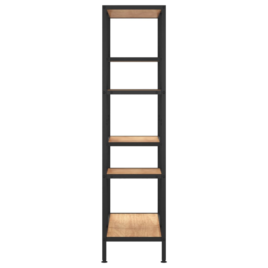 Scaffale per Libri 80x30x120 cm Acciaio e Legno Multistrato 336357