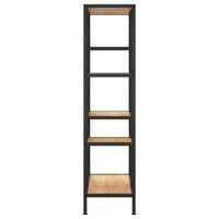 Scaffale per Libri 80x30x120 cm Acciaio e Legno Multistrato 336357