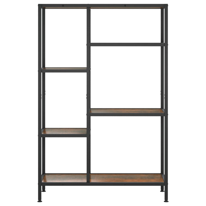 Scaffale per Libri 80x30x120 cm Acciaio e Legno Multistrato