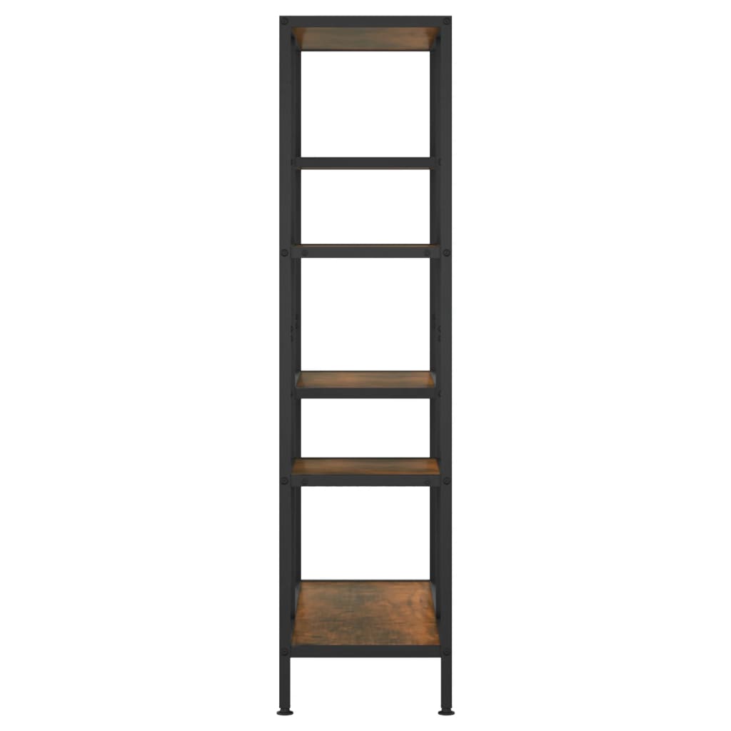 Scaffale per Libri 80x30x120 cm Acciaio e Legno Multistrato 336358