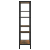 Scaffale per Libri 80x30x120 cm Acciaio e Legno Multistrato 336358