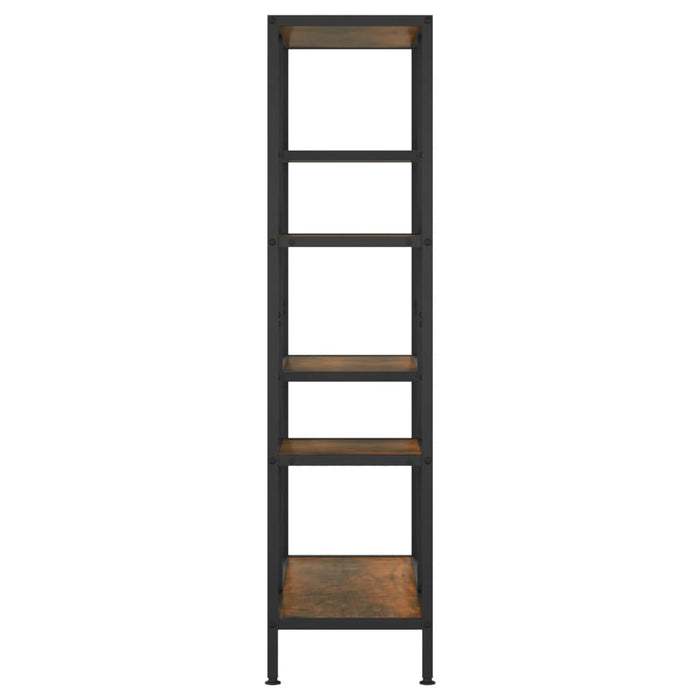 Scaffale per Libri 80x30x120 cm Acciaio e Legno Multistrato 336358