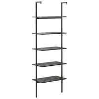 Scaffale Pendente a 5 Livelli Nero 64x35x185 cm 336387