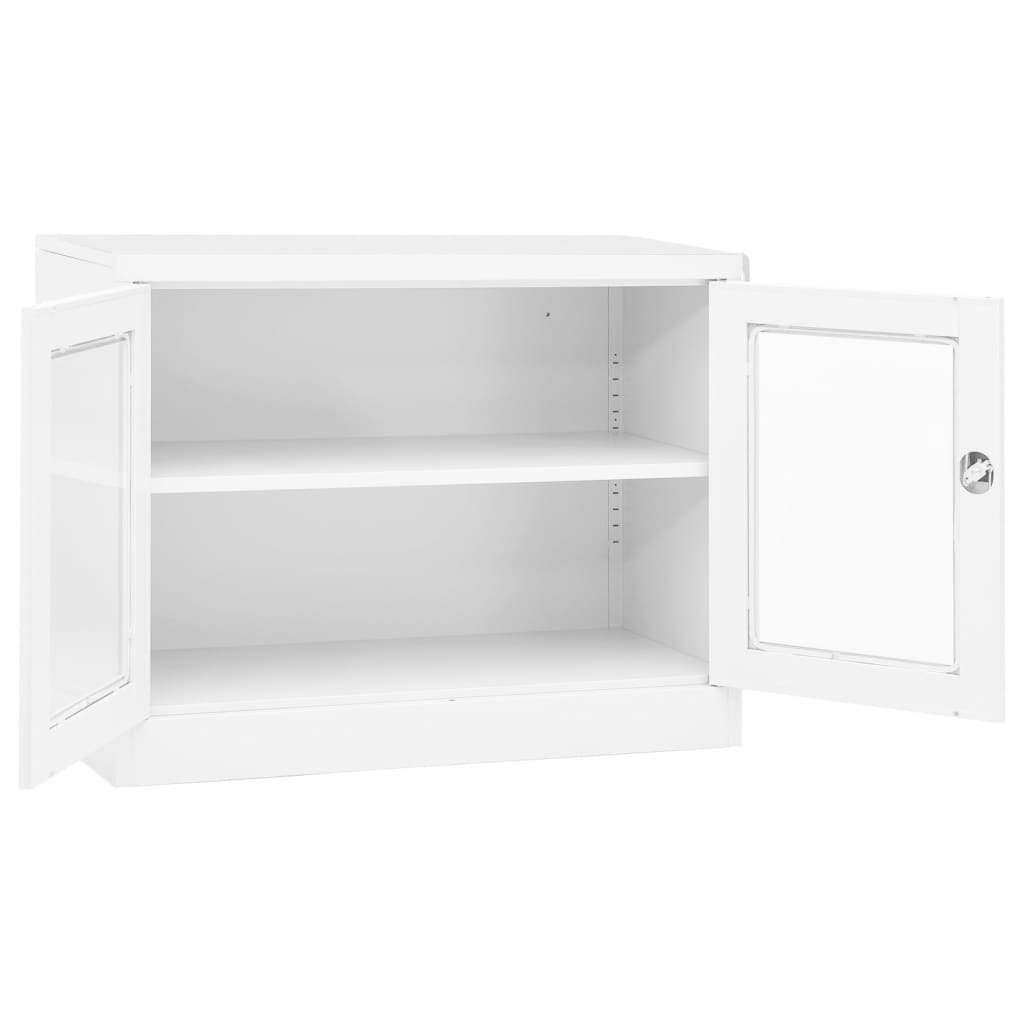 Armadio per Ufficio Bianco 90x40x70 cm in Acciaio 335926