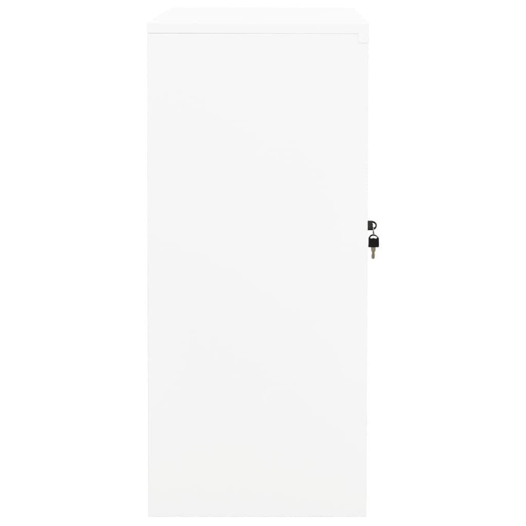 Armadio per Ufficio Bianco 90x40x90 cm in Acciaio 335930