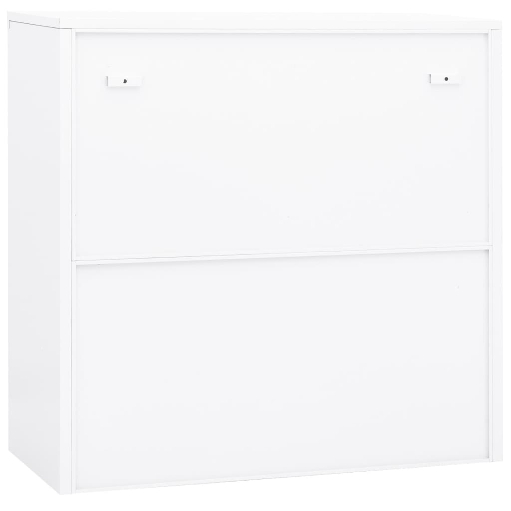 Armadio per Ufficio Bianco 90x40x90 cm in Acciaio 335930