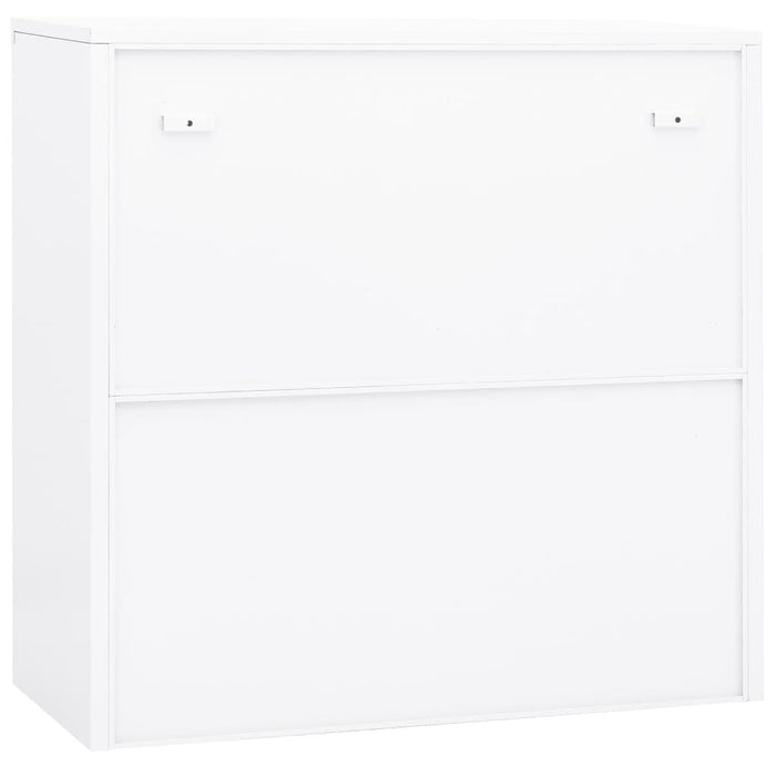 Armadio per Ufficio Bianco 90x40x90 cm in Acciaio 335930