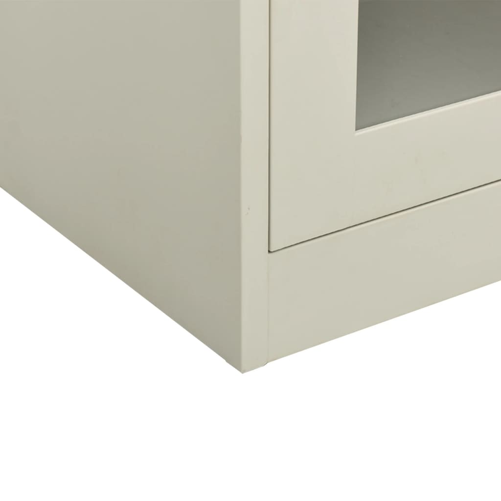 Armadio per Ufficio Grigio Chiaro 90x40x90 cm in Acciaio