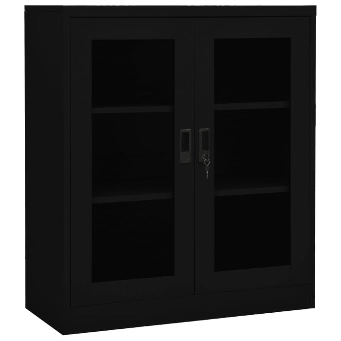 Armadio per Ufficio Nero 90x40x105 cm in Acciaio cod mxl 43989