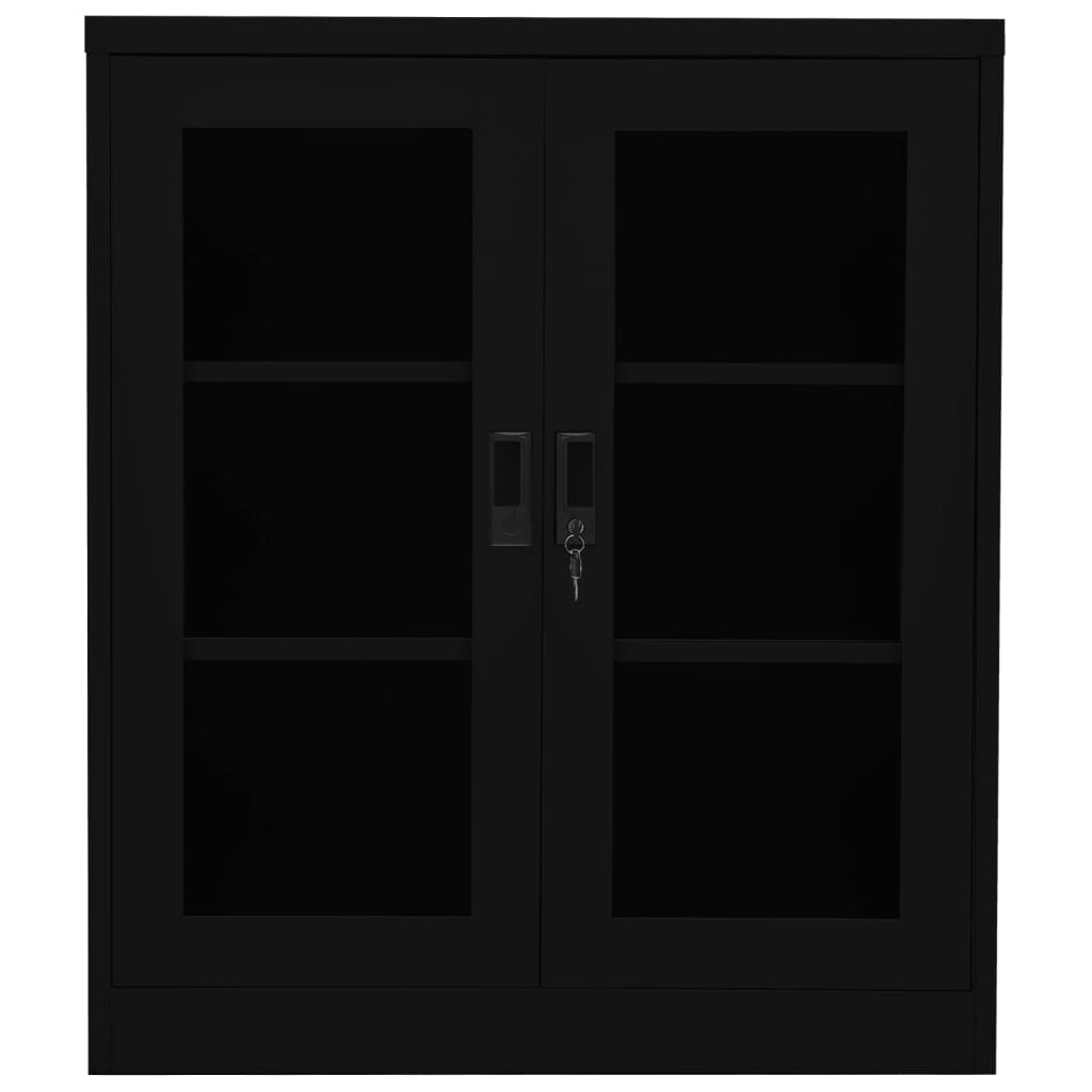 Armadio per Ufficio Nero 90x40x105 cm in Acciaio cod mxl 43989