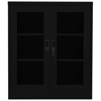 Armadio per Ufficio Nero 90x40x105 cm in Acciaio cod mxl 43989