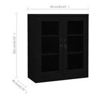 Armadio per Ufficio Nero 90x40x105 cm in Acciaio cod mxl 43989