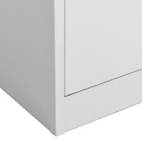 Armadio per Ufficio Grigio Chiaro 90x40x180 cm in Acciaio 335943