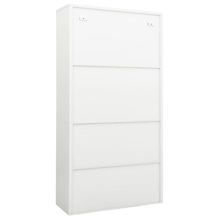 Armadio per Ufficio Bianco 90x40x180 cm in Acciaio 335946