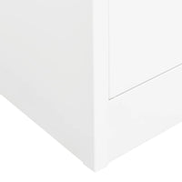 Armadio per Ufficio Bianco 90x40x180 cm in Acciaio 335946