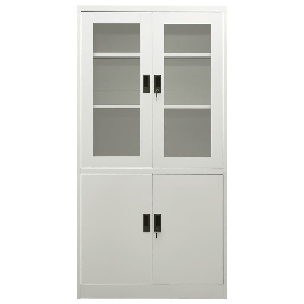 Armadio per Ufficio Grigio Chiaro 90x40x180 cm in Acciaio cod mxl 40068