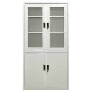 Armadio per Ufficio Grigio Chiaro 90x40x180 cm in Acciaio cod mxl 40068