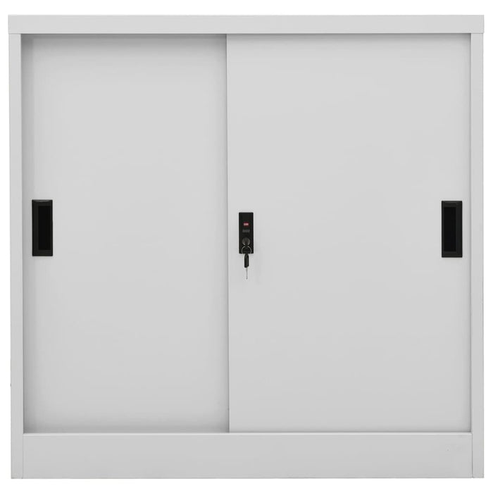 Armadio Ufficio Anta Scorrevole GrigioChiaro 90x40x90cm Acciaio cod mxl 53470