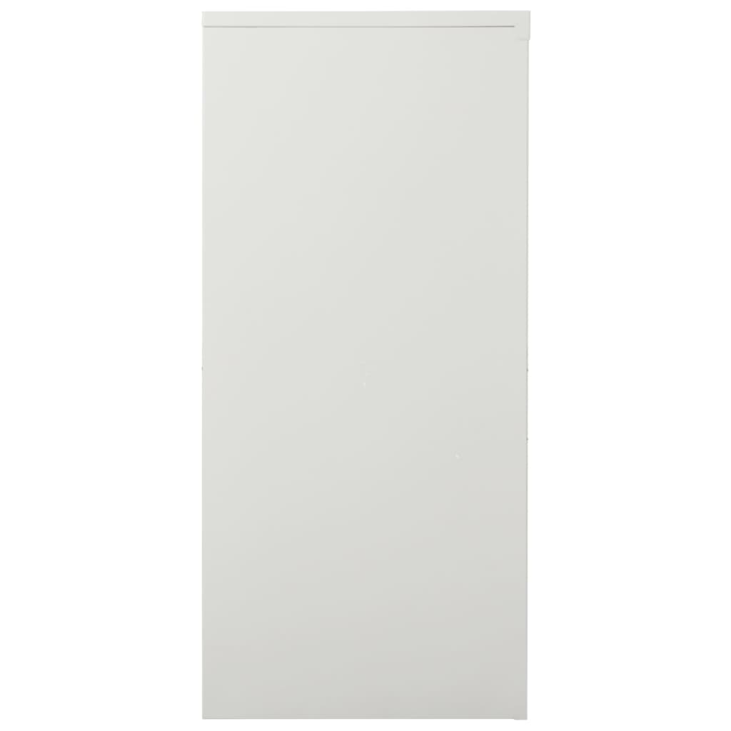 Armadio con Ante Scorrevoli Grigio Chiaro 90x40x90cm in Acciaio 335955