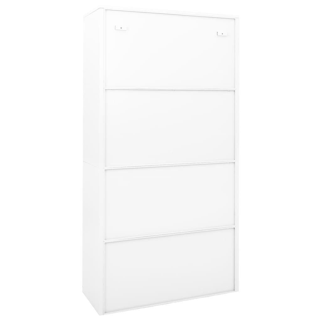 Armadio per Ufficio Anta Scorrevole Bianco 90x40x180 cm Acciaio 335958