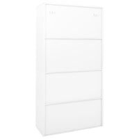 Armadio per Ufficio Anta Scorrevole Bianco 90x40x180 cm Acciaio 335958