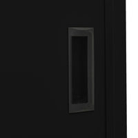 Armadio per Ufficio Anta Scorrevole Nero 90x40x180 cm Acciaio cod mxl 52044