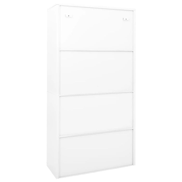 Armadio per Ufficio Anta Scorrevole Bianco 90x40x180 cm Acciaio 335962