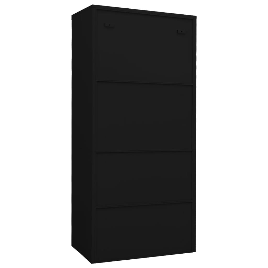 Armadio Nero 80x50x180 cm in Acciaio 335968