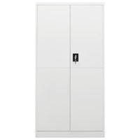 Armadio con Ripiani Bianco 90x40x180 cm in Acciaio 335970