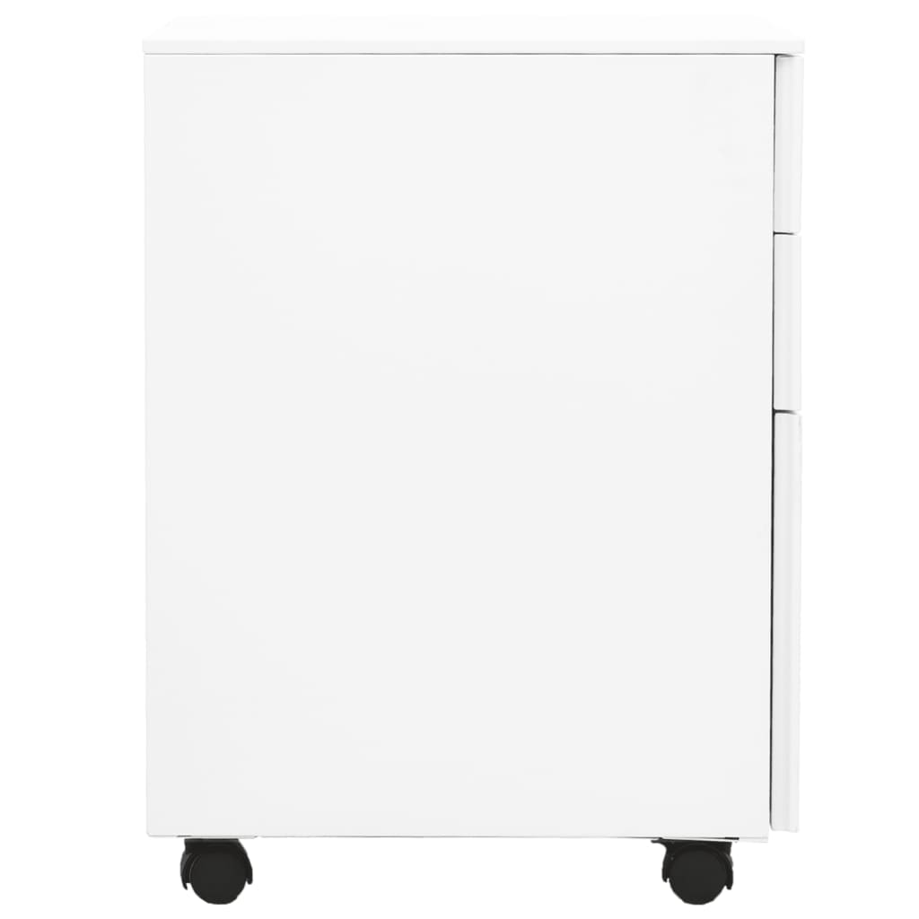 Schedario Mobile Bianco 39x45x60 cm in Acciaio cod mxl 65085