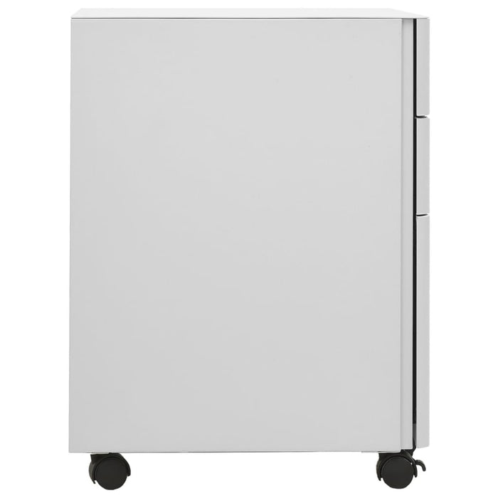 Schedario Mobile Grigio Chiaro 30x45x59 cm in Acciaio 335983