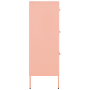 Cassettiera Rosa 80x35x101,5 cm in Acciaio 336148