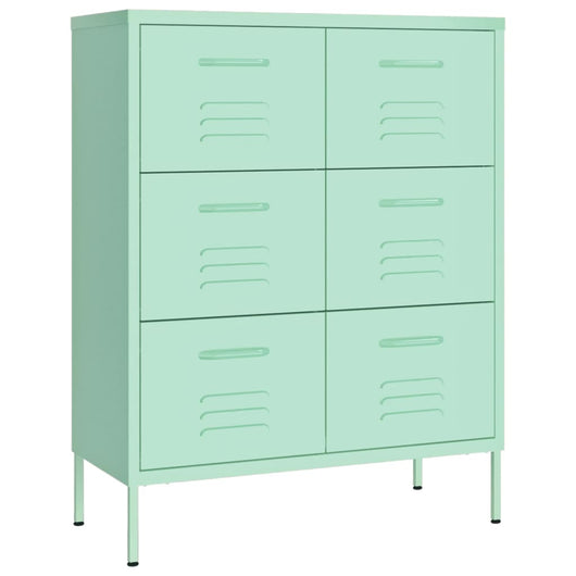 Cassettiera Menta 80x35x101,5 cm in Acciaio 336149